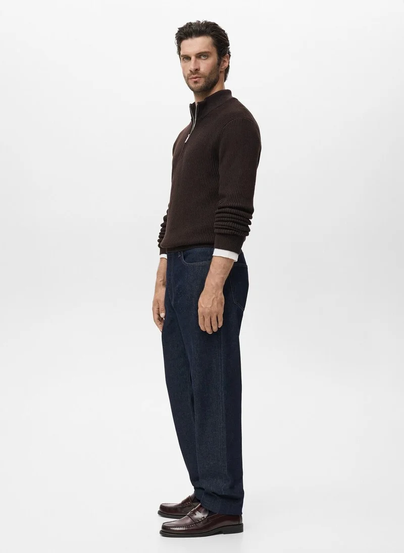 Mango Man  100% cotton perkins-neck sweater for Men | Best Price UAE