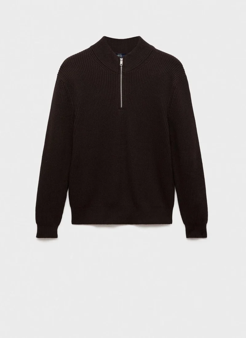 Mango Man  100% cotton perkins-neck sweater for Men | Best Price UAE