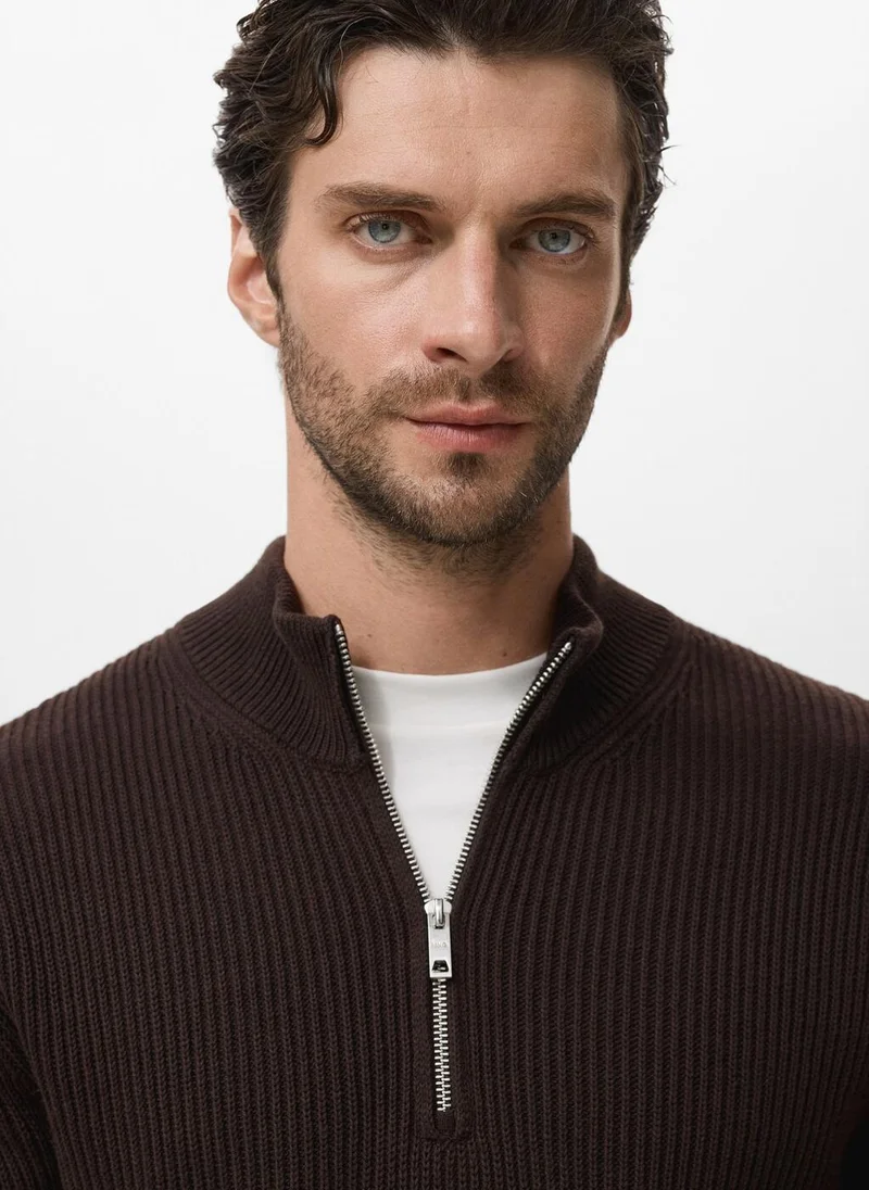 Mango Man  100% cotton perkins-neck sweater for Men | Best Price UAE