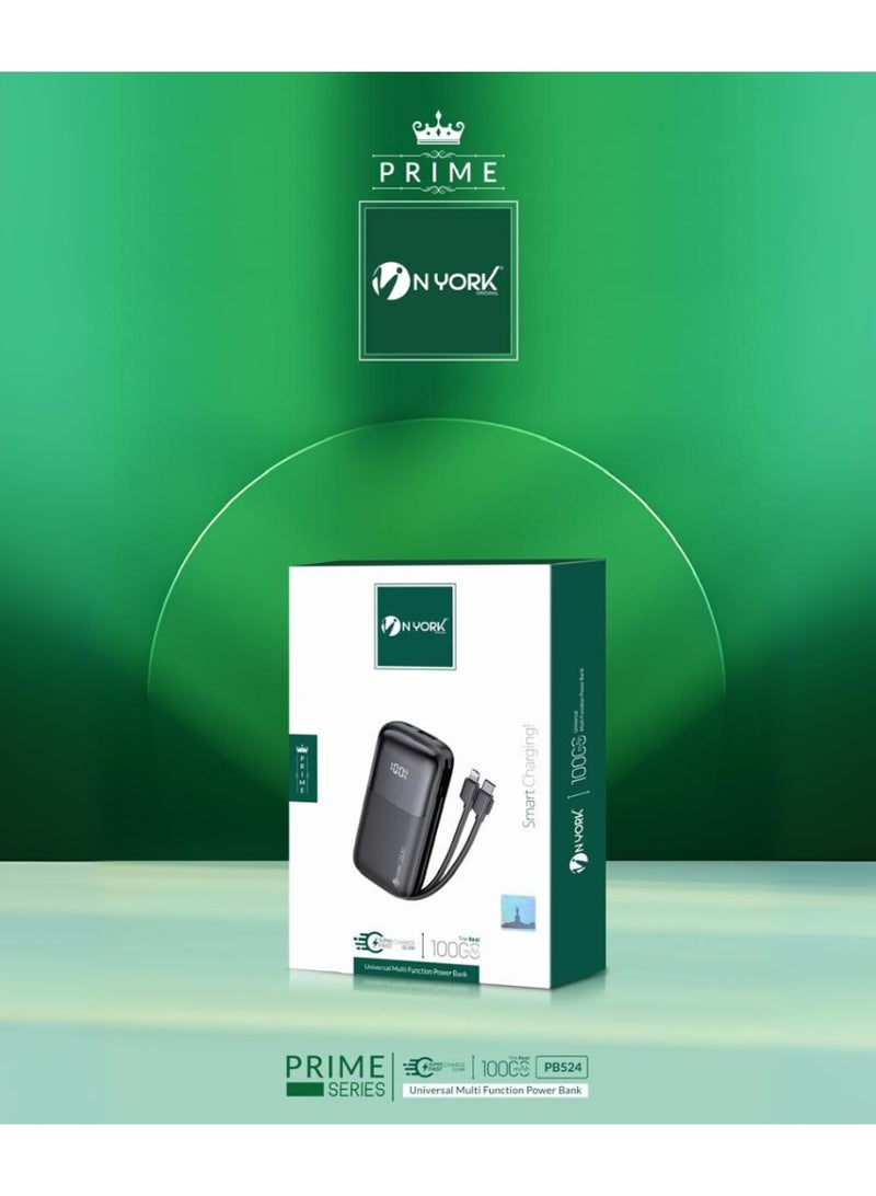 NYORK Universal Multi Function Power Bank – 10000 MAH -  Fast Charging | Prime Series (Model: PB524) - Image 2