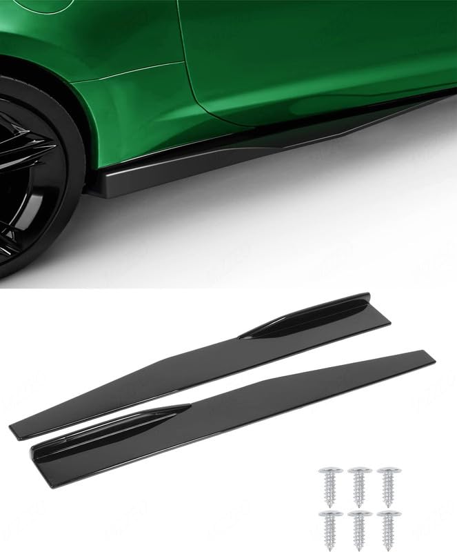 MIZZEO Black Side Skirts 75cm, Exterior Bottom Line Extensions, Aerodynamic Splitter Lip Diffusers, Stylish Side Body Kit, Compatible with Maruti Suzuki Swift Dzire (Type-I) 2008-2012 - Image 1