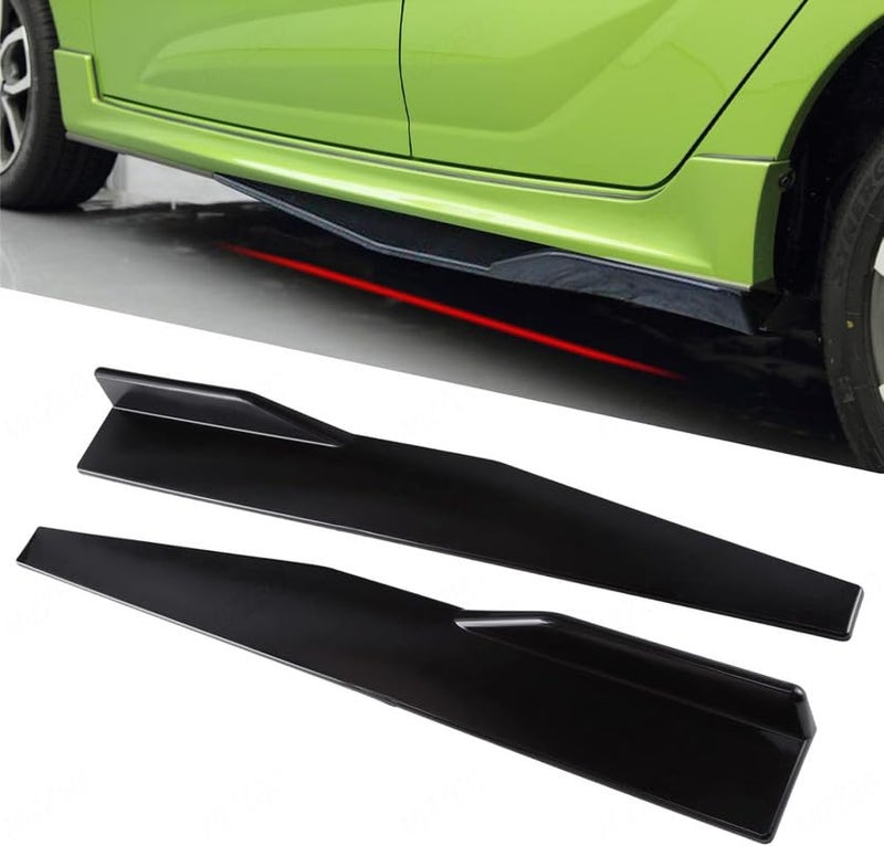 MIZZEO Black Side Skirts 75cm, Exterior Bottom Line Extensions, Aerodynamic Splitter Lip Diffusers, Stylish Side Body Kit, Compatible with Maruti Suzuki Swift Dzire (Type-I) 2008-2012 - Image 4