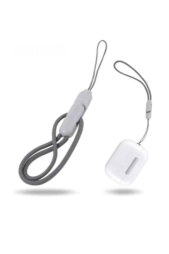 Anti-Drop & Anti-Lost Lanyard Compatible With AirPods Pro 2 - Adjustable With Clip (Grey)