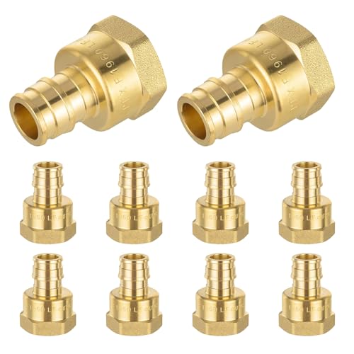 HeSun 10Pack PEXA FNPT Adapter Fitting 12 NPT Female x 12 PEXA Expansion Adapter ASTM F1960 - Image 1