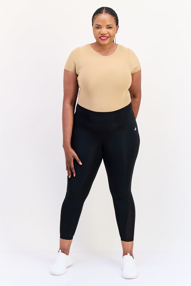 Adidas Women Sportswear Fit Brand Logo Training Leggings, Black  - Image 4