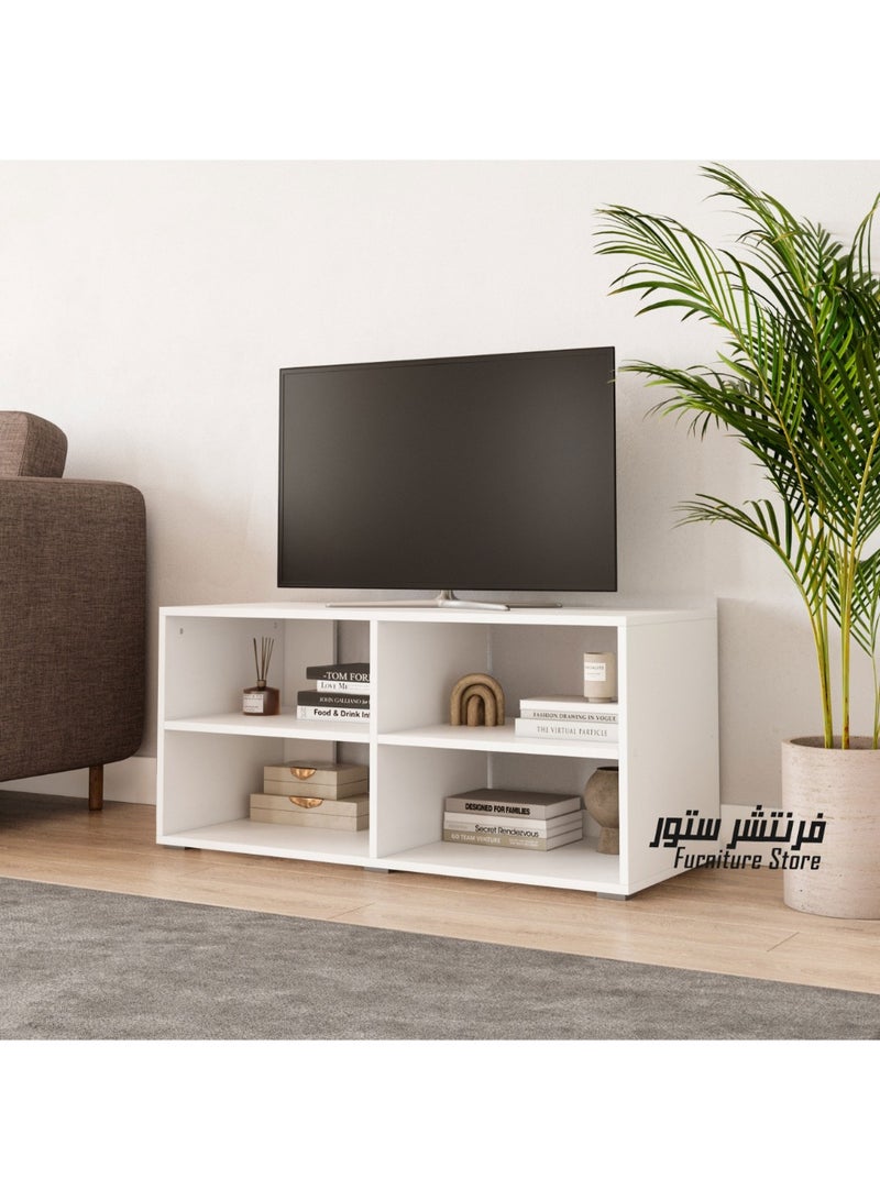 فرنتشر ستور وحدة تليفزيون مودرن - ارتفاع 45 سم - عرض 100 سم - عمق 34 سم ، من فرنتشر ستور.  - Image 3