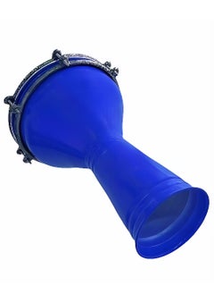 Alexandria Lightweight Aluminum Turkish Tabla Darbuka Doumbek Drum 5 Pins with 20 cm Plastic Drumhead - Blue 