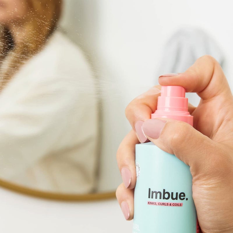 Imbue بخاخ تكييف يترك على الشعر من إمبيو للشعر المجعد، 6.7 أونصة سائلة، زيت جوز الهند - للتحكم في التجاعيد، بلسم يترك على الشعر للشعر الجاف والتالف، متوافق مع الفتيات المجعدات، نباتي - Image 5