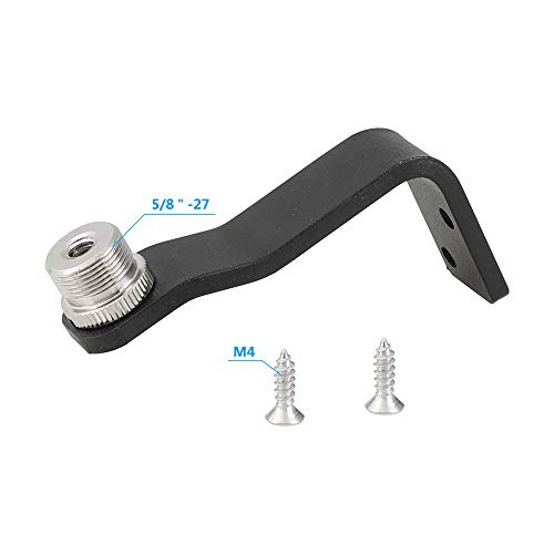 CAMVATE Microphone Screw Adapter 5/8'' Male To 1/4'' Female With Right Angle Type Pedestal Wall/Table/Ceiling Mount - 2326 - Image 2