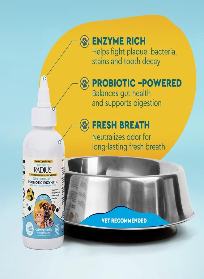 راديوس مُضاف ماء الأسنان البروبيوتيكي للحيوانات الأليفة RADIUS OralPro+ (إنزيمي)، مُركّز، 4 أونصة - Image 5