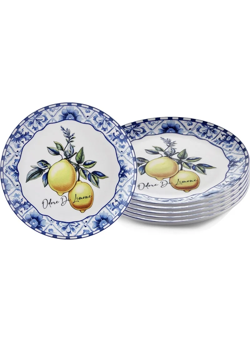 The Mia Odore Di Limone Serving Plate Set of 6 26 cm ODL003