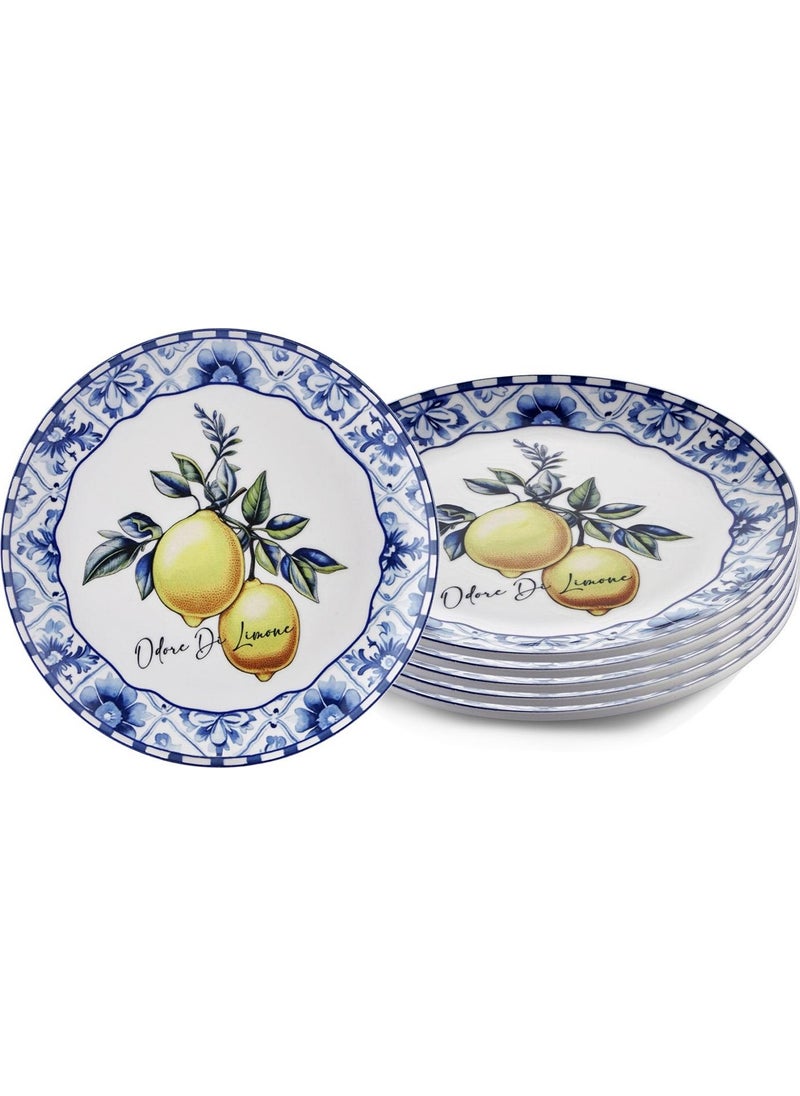 THE MIA Odore Di Limone Serving Plate Set of 6 26 cm ODL003  - Image 1