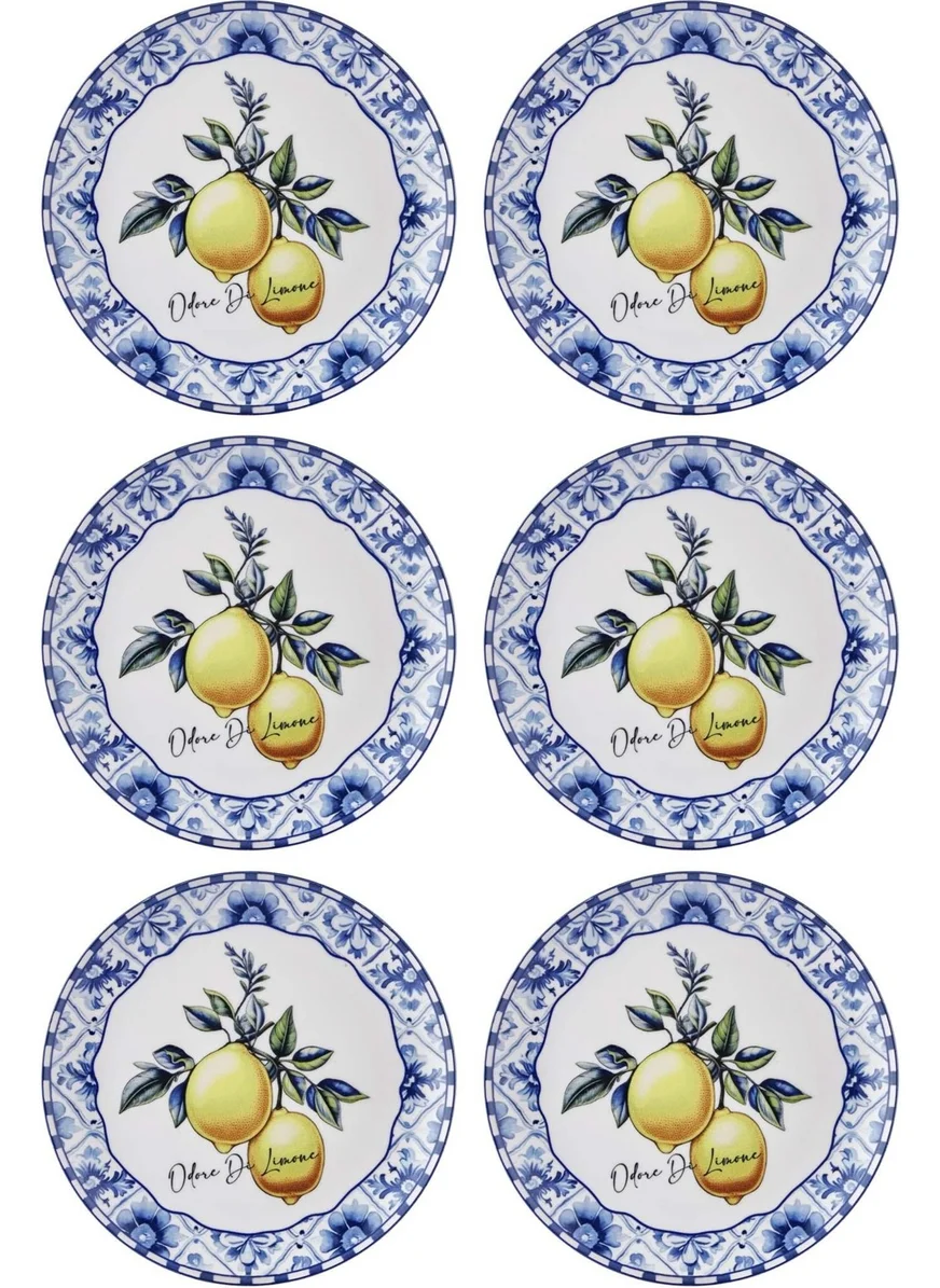 The Mia Odore Di Limone Serving Plate Set of 6 26 cm ODL003