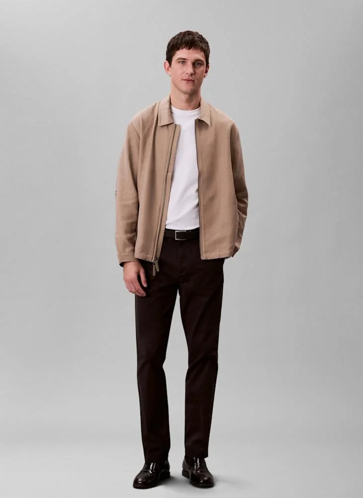 CALVIN KLEIN  Long Sleeve Rayon Cotton Linen Jacket for Men | Best Price UAE