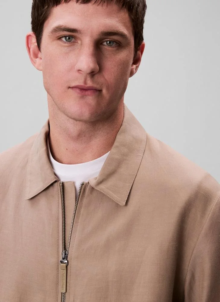 CALVIN KLEIN  Long Sleeve Rayon Cotton Linen Jacket for Men | Best Price UAE