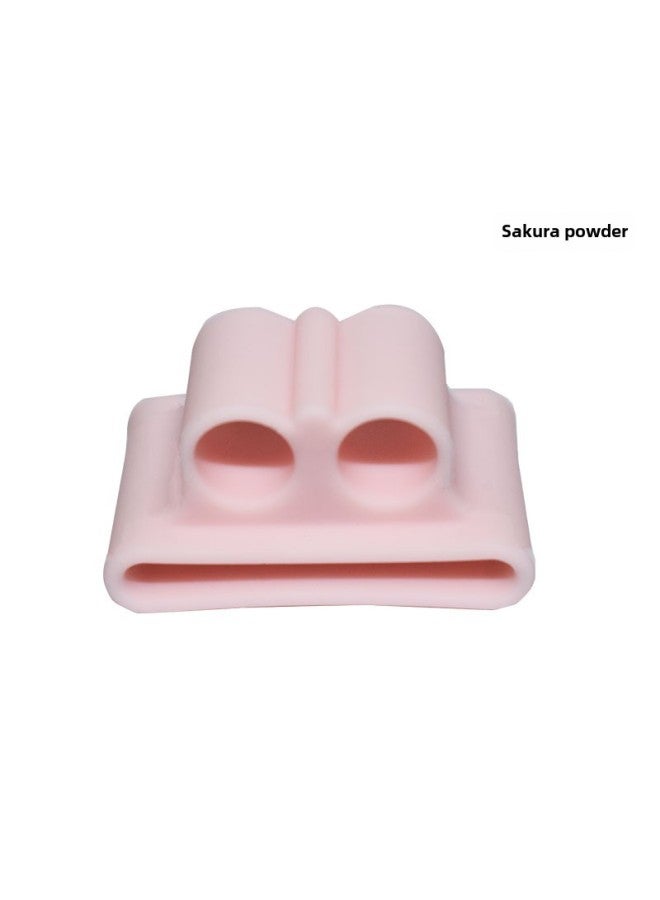 Suitable For Apple Strap Storage AirpodsPro2 Headset Anti-lost Silicone Case Watch Strap Silicone Seat Accessories-Color:496C Powder-Model:Wireless Headset Strap Buckle Universal  - Image 1