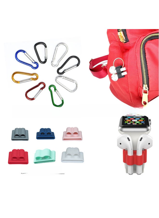 Suitable For Apple Strap Storage AirpodsPro2 Headset Anti-lost Silicone Case Watch Strap Silicone Seat Accessories-Color:496C Powder-Model:Wireless Headset Strap Buckle Universal  - Image 4
