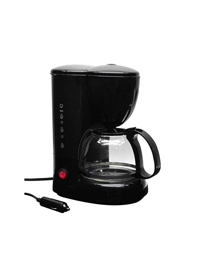 RPSC785 12-Volt Coffee Maker with Glass Carafe Reusable Filter 20oz Capacity, Black