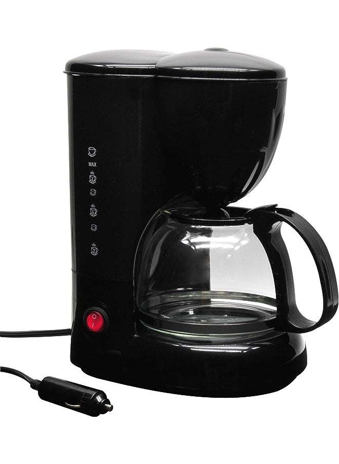 RPSC785 12-Volt Coffee Maker with Glass Carafe Reusable Filter 20oz Capacity, Black