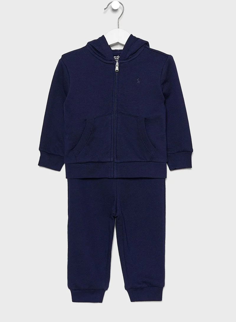 POLO RALPH LAUREN Infant Pocket Detail Hoodie + Sweatpants Set