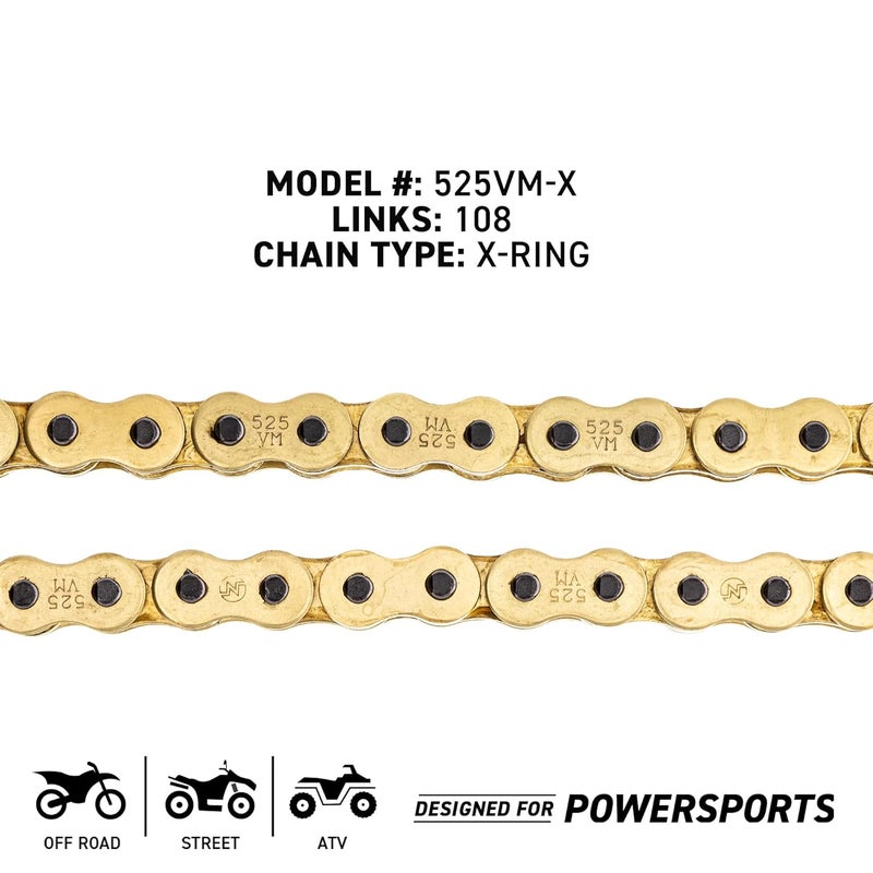 NICHE Gold 525 X-Ring Chain 108 Links with Connecting Master Link - Image 4
