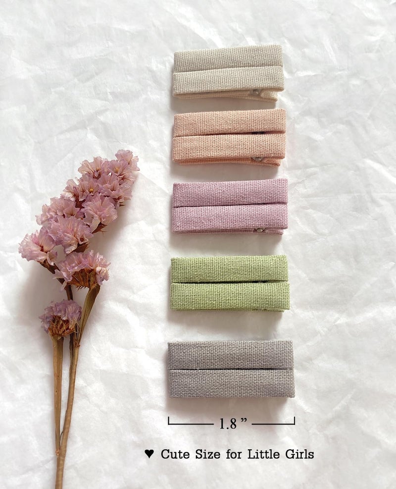 Cherssy Hair Clips for Baby Girls' Fine Hair, 20Pcs Solid Colors Fully Lined Alligator Clips for Toddlers Kids School Age Girls, Handmade Hair Accessories and Barrettes - Image 4