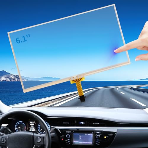 RESNAVSCREN 6.1" 8 Pin Touch Screen Digitizer Replacement for Toyota Camry Corolla Prius 2009-2014 Radio Screen, Touchscreen for LA061WQ1 TD02 OEM Navigation System Ultra-sensitive Display Glass Panel - Image 1