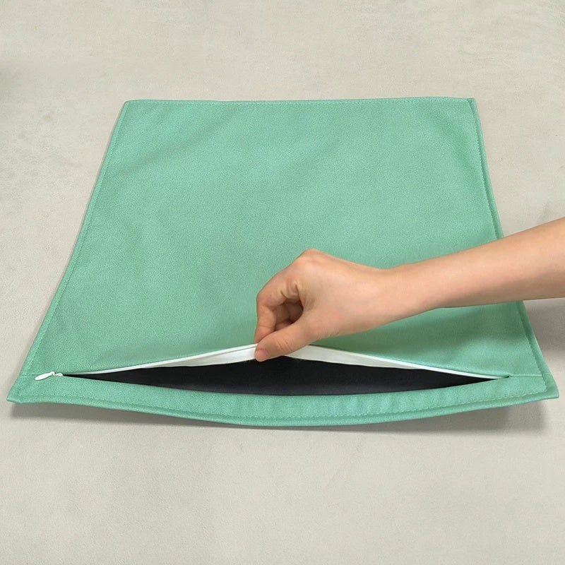 2025 new technology fabric pillow leather texture large cushion removable washable living room sofa pillow pillowcase without core - Image 3