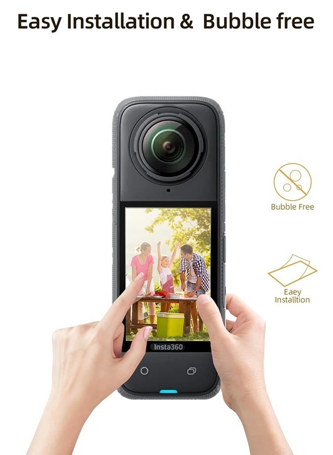 Tersely 【3 Pack】Screen Protector for Insta360 X5/X4 Ultra Clear PET Curved Film, Protective Film Accessories Compatible with Insta360 X5 2025/X4 2024 - Image 4