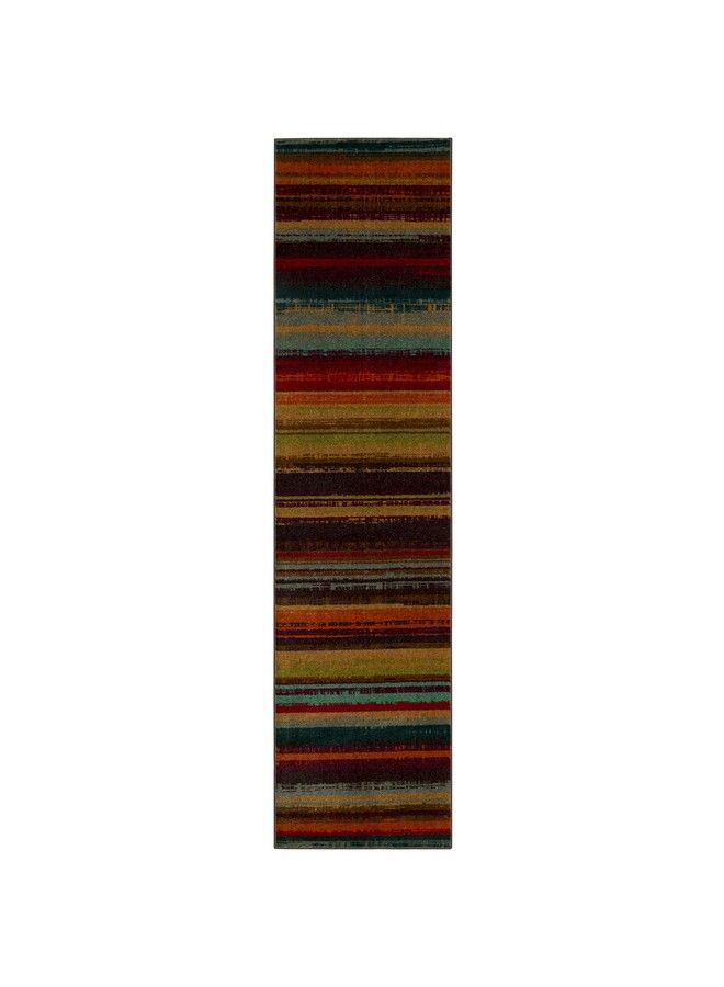 Mohawk Home Boho Stripe 2' X 8' Area Rug Multicolor Perfect For Living Room Dining Room Office - Image 3