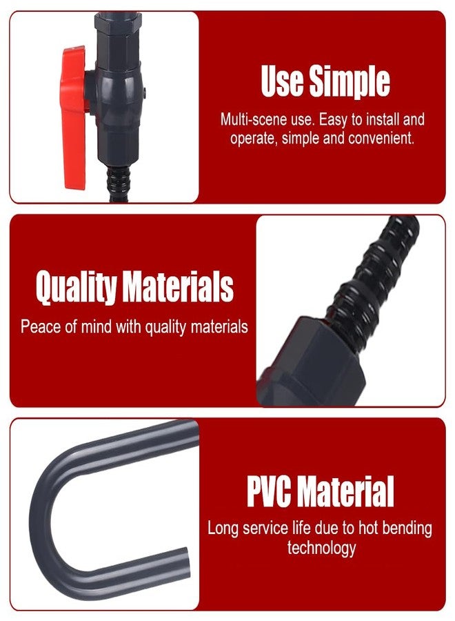 MiOYOOW Aquarium Water Changer, PVC Aquarium Water Filler Hanging Fish Tank Hook Filler with Flow Switch for 1/2“, 5/8”, 3/4” Hose - Image 2
