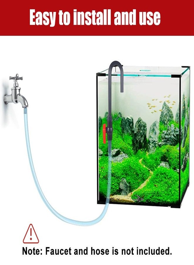 MiOYOOW Aquarium Water Changer, PVC Aquarium Water Filler Hanging Fish Tank Hook Filler with Flow Switch for 1/2“, 5/8”, 3/4” Hose - Image 5