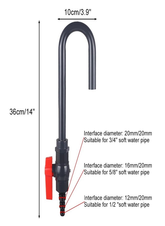 MiOYOOW Aquarium Water Changer, PVC Aquarium Water Filler Hanging Fish Tank Hook Filler with Flow Switch for 1/2“, 5/8”, 3/4” Hose - Image 4