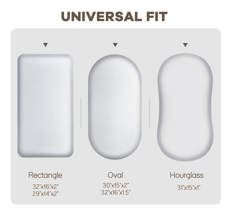 Pro Goleem Satin Bassinet Sheet 2 Pack Great for Baby Hair Soft Silk Feeling Sheet for Cradle or Bassinet Padï¼†Mattress for Boys and Girls Gift for Newborn and Infant White and Gray - Image 4