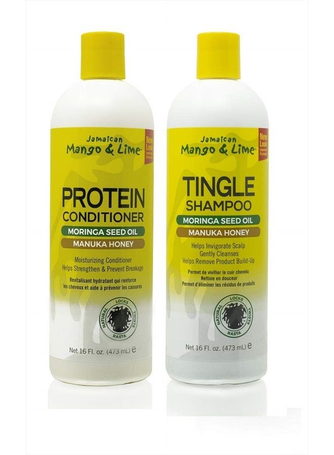 Jamaican Mango & Lime Shampoo & Conditioner 16oz Duo (SG_B076TQ1DQS_US) - Image 1