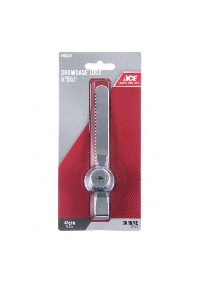 ACE Steel Showcase Lock Silver 4.5inch 01-3108-006 - Image 1