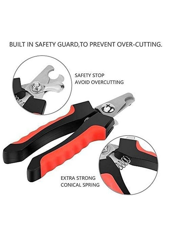 Pet Grooming Combo For Dogs And Cats | Nail Clipper/Cutter With Filer, True Touch Massaging Glove, Soothing/Bathing Glove, And Stainless Steel Paw Design Comb (Combo Of 4) - Image 5