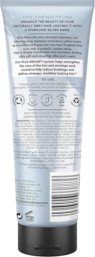 CHARLES WORTHINGTON شامبو تشارلز وورثينغتون كولور بليكس الرمادي المتألق 250 مل - Image 2