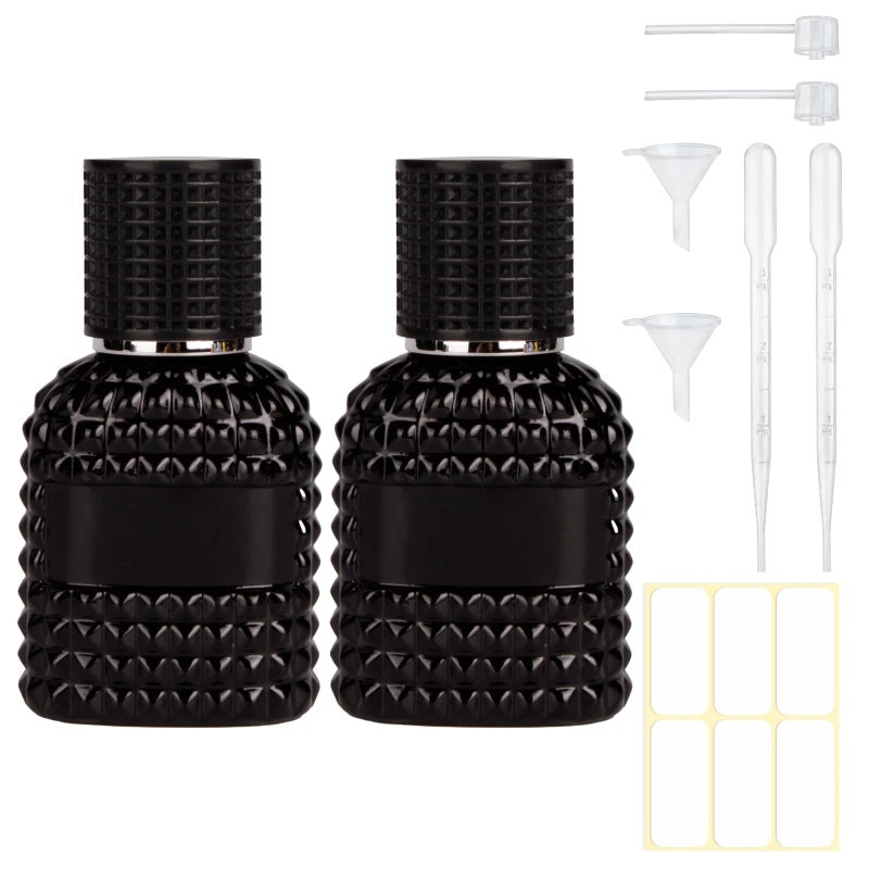 Gsteng 2 Pack Refillable Spray Perfume Bottles, 30ML Thick Glass Empty Perfume Bottles, Perfume Atomizer Travel Cologne Sprayer Bottles - Image 1