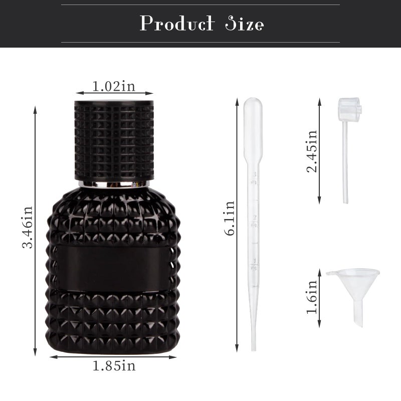 Gsteng 2 Pack Refillable Spray Perfume Bottles, 30ML Thick Glass Empty Perfume Bottles, Perfume Atomizer Travel Cologne Sprayer Bottles - Image 2