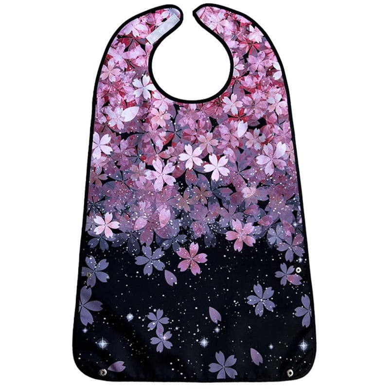 VOPHIA 1 Pcs Adult Bibs for Women Washable Bib Reusable Waterproof Clothing Protector with Optional Crumb Catcher - Image 1