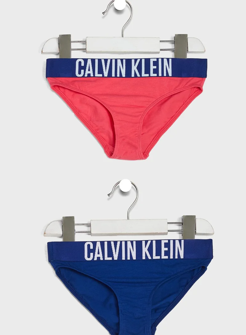 Calvin Klein Jeans 2 Pack Youth Logo Band Swim Bikini Bottoms