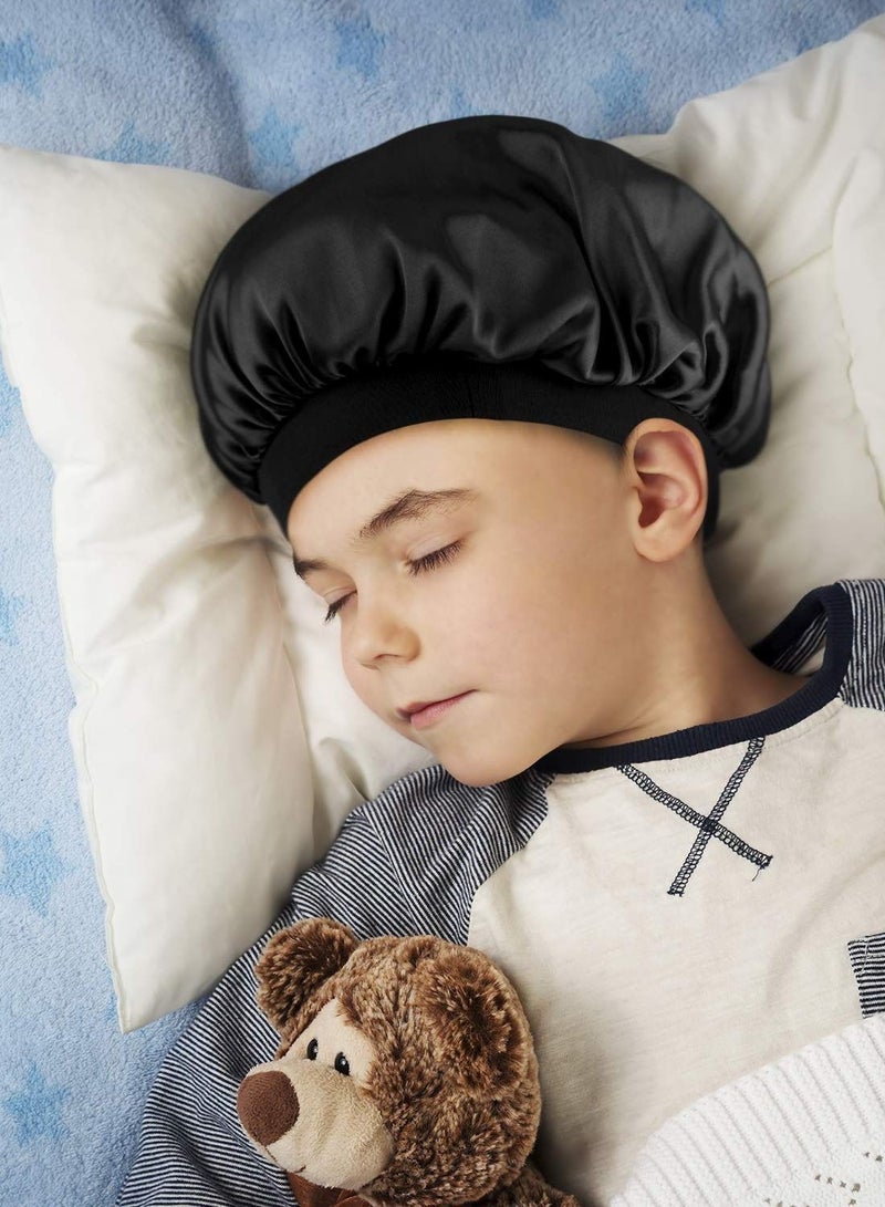 Satin Bonnets Sleeping Caps, Wide Band Hats for Kids Toddlers, Adjustable Cap Reversible Soft Flower Night Teens Toddler Child Baby (6 Pieces) - Image 5