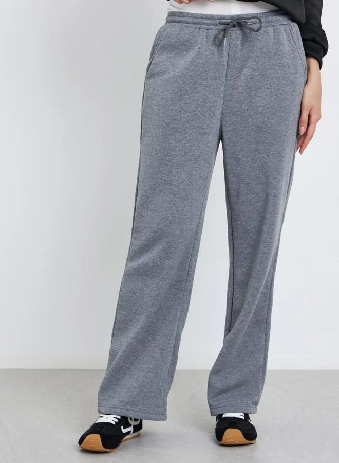 Take Two Take Two Women Grey Straight Fit Solid Joggers
