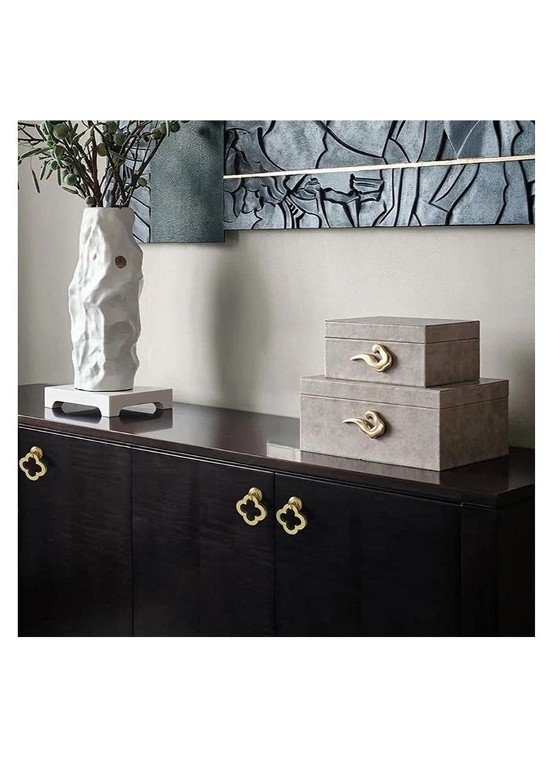 XiuWoo 10PCS 55mm Zinc Alloy Cupboard Knobs, Cabinet Drawer Knobs Set Durable Dresser with Screws Bathroom for Kitchen,Bathroom (10, Gold) - Image 5