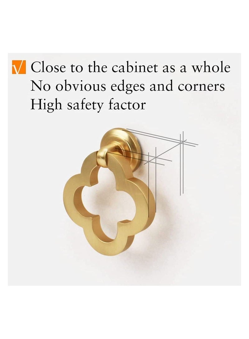 XiuWoo 10PCS 55mm Zinc Alloy Cupboard Knobs, Cabinet Drawer Knobs Set Durable Dresser with Screws Bathroom for Kitchen,Bathroom (10, Gold) - Image 3