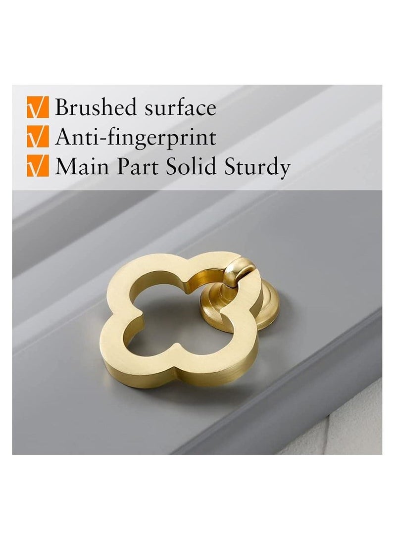 XiuWoo 10PCS 55mm Zinc Alloy Cupboard Knobs, Cabinet Drawer Knobs Set Durable Dresser with Screws Bathroom for Kitchen,Bathroom (10, Gold) - Image 2