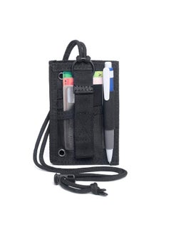 Tacticool Tactical Id Card Holder Detachable Hook & Loop Patch Badge Holder Adjustable 1000D Cordura Neck Lanyard Key Ring And Credit Card Organizer (Black)  - Image 2