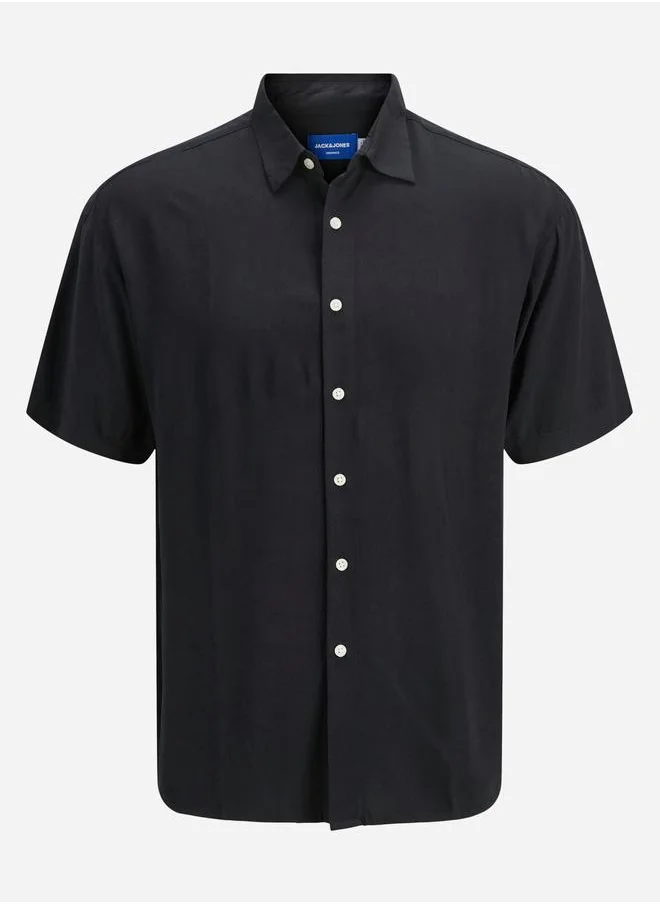 JACK & JONES Jack & Jones Solid Spread Collar Regular Fit Shirt