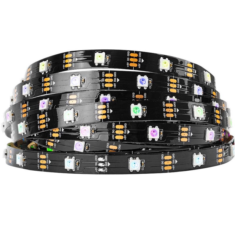 BTFLIGHTING WS2812B IC RGB 5050SMD Pure Gold Individual Addressable LED Strip 164FT 150LED 30Pixelm Flexible Full Color IP30 DC5V for DIY Chasing Color ProjectNo Adapter or Controller